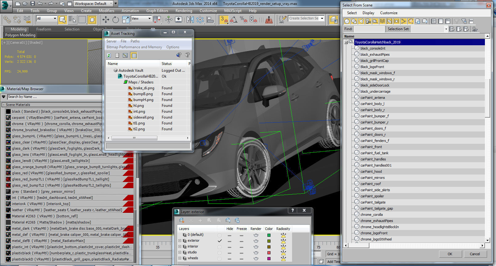 Toyota Corolla Hatchback and Auris 2019 3D model_29