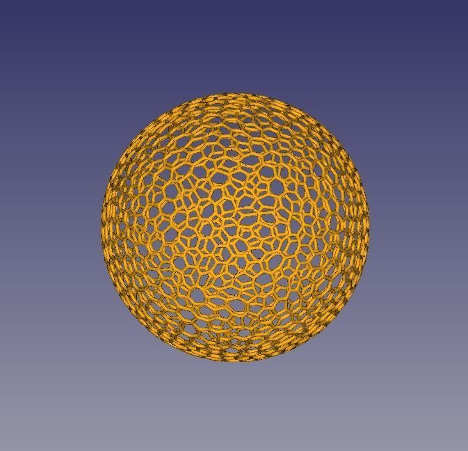 Voronoi globe sphere for 3D printing 3D print model_2