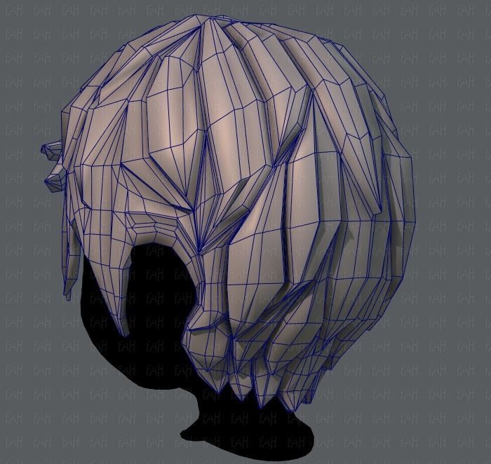 3D Hair style for boy V13 Low-poly 3D model_30