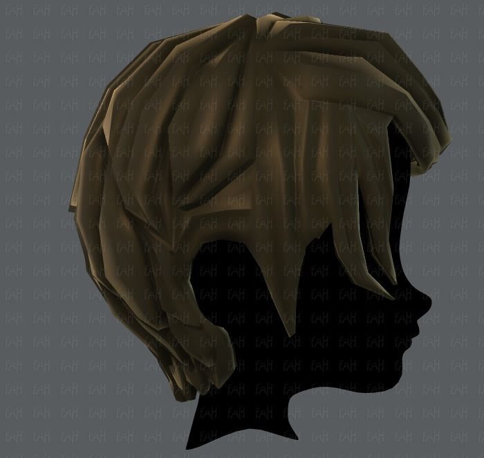 3D Hair style for boy V13 Low-poly 3D model_19