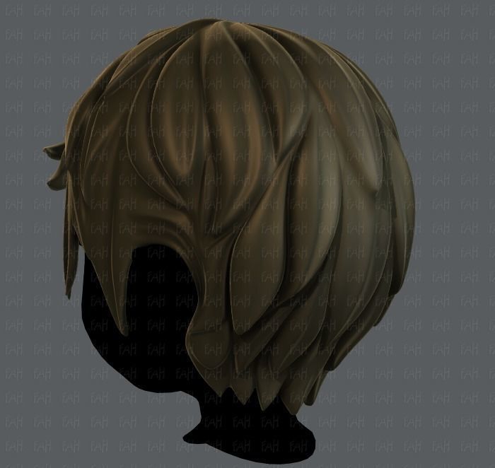 3D Hair style for boy V13 Low-poly 3D model_6