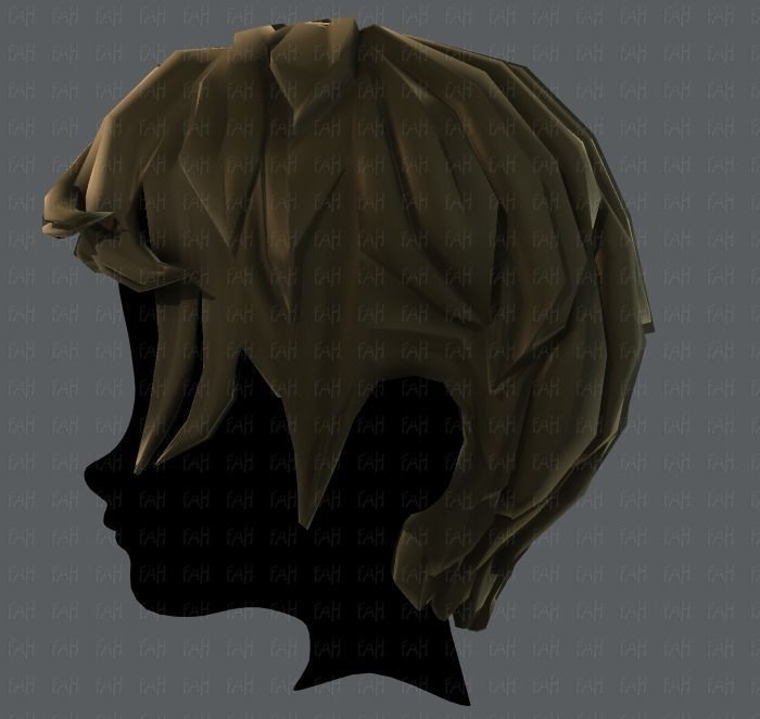 3D Hair style for boy V13 Low-poly 3D model_23