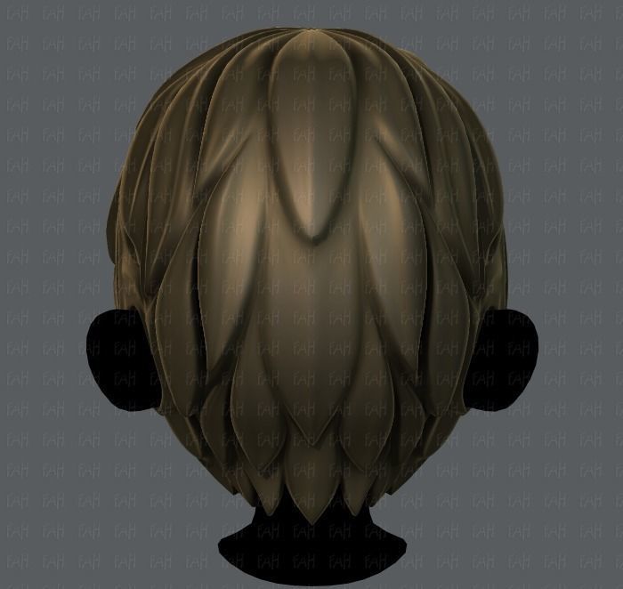 3D Hair style for boy V13 Low-poly 3D model_5