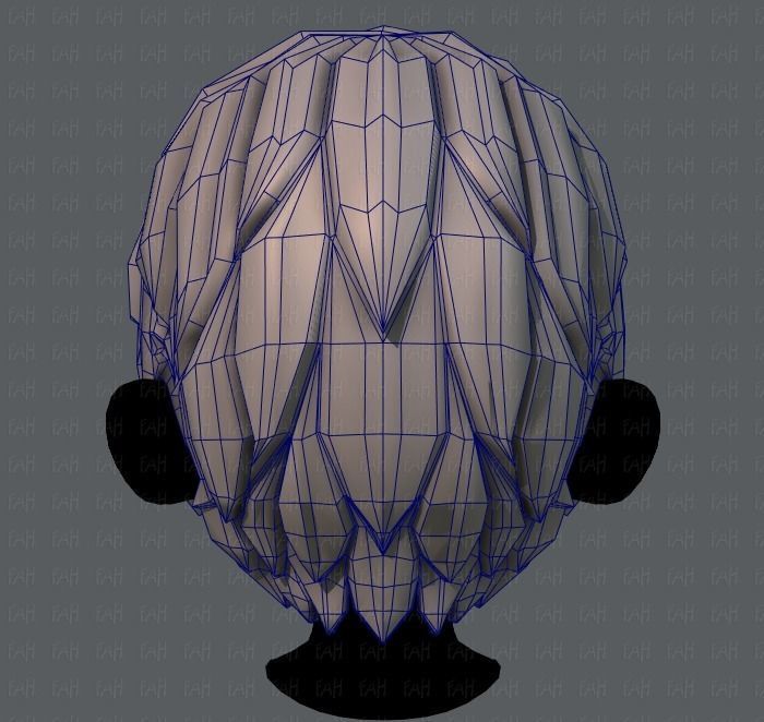 3D Hair style for boy V13 Low-poly 3D model_29