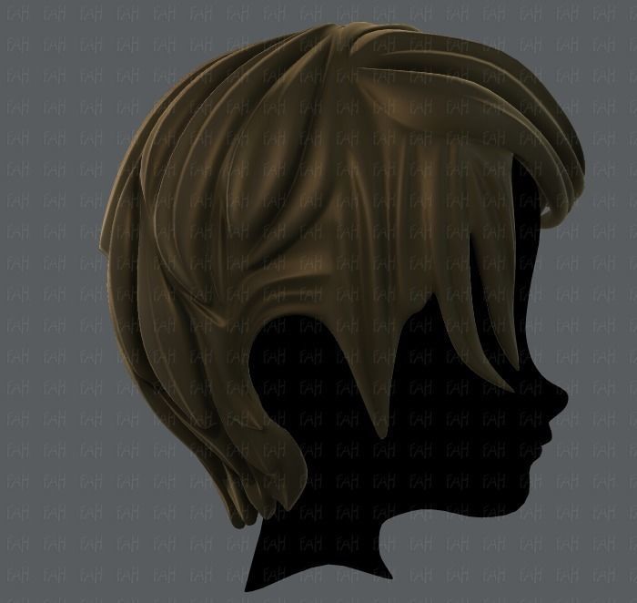 3D Hair style for boy V13 Low-poly 3D model_3