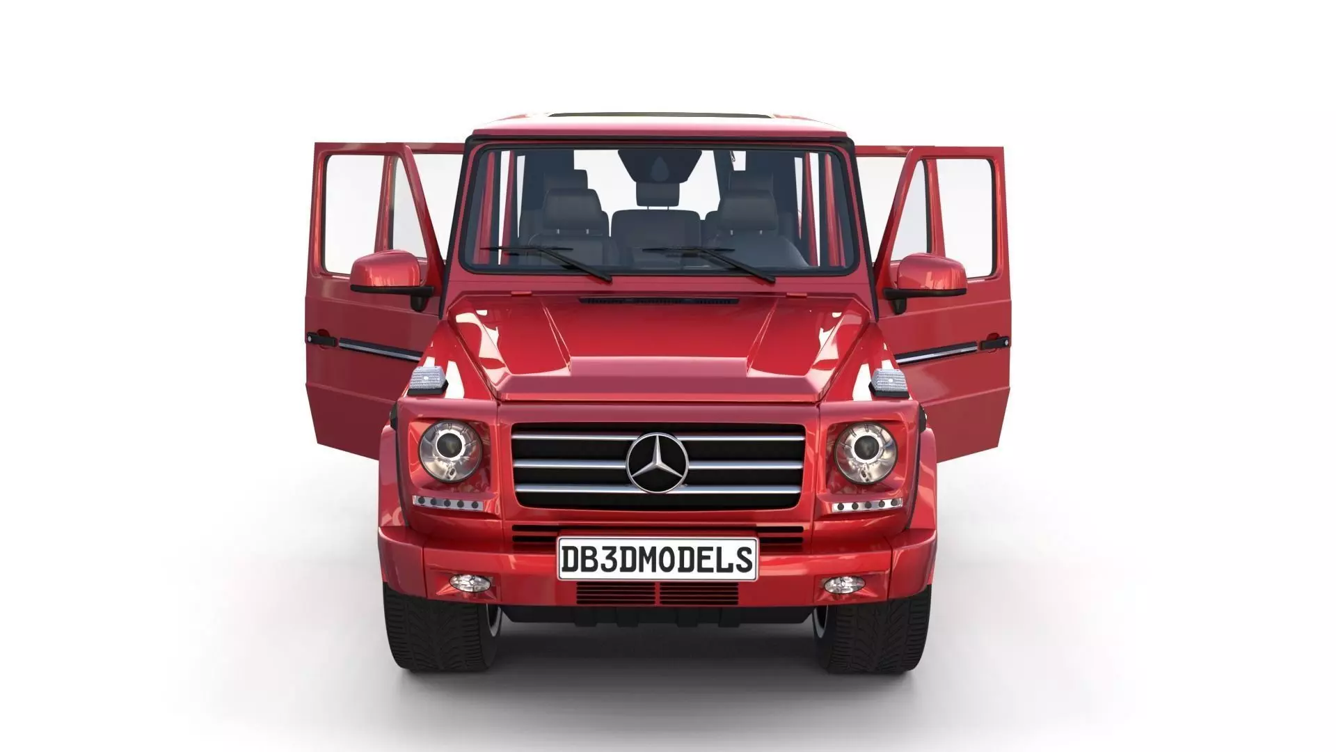 Mercedes Benz G Class with interior Red 3D model