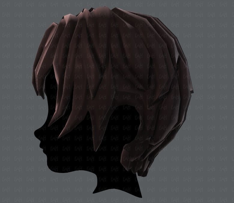 3D Hair style for boy V14 Low-poly 3D model_23