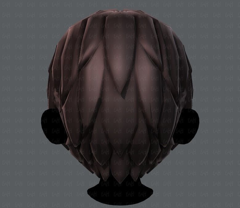 3D Hair style for boy V14 Low-poly 3D model_21