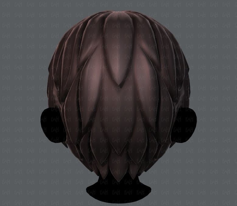 3D Hair style for boy V14 Low-poly 3D model_5