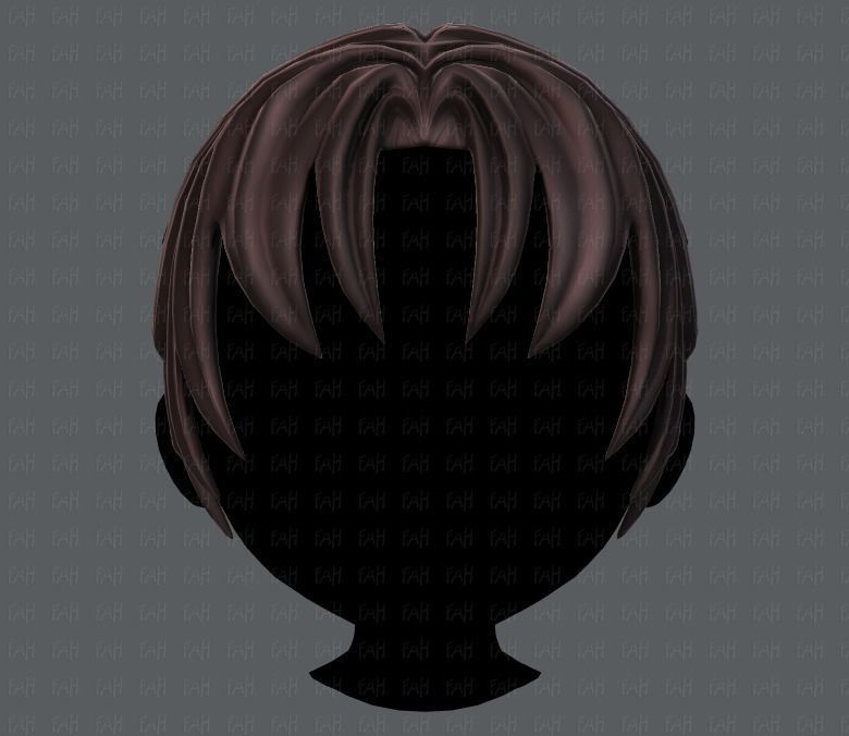 3D Hair style for boy V14 Low-poly 3D model_1