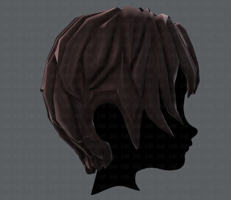 3D Hair style for boy V14 Low-poly 3D model_19