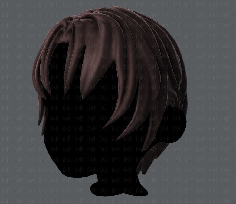 3D Hair style for boy V14 Low-poly 3D model_8