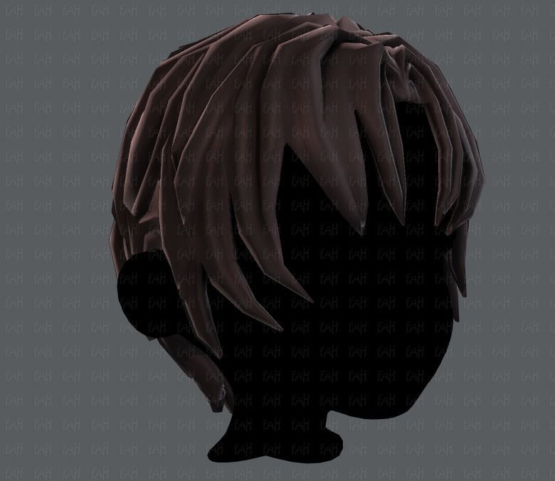 3D Hair style for boy V14 Low-poly 3D model_18