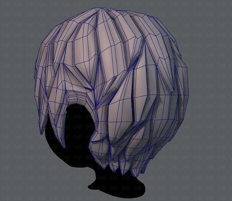 3D Hair style for boy V14 Low-poly 3D model_30