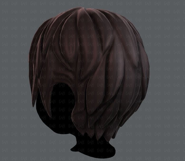 3D Hair style for boy V14 Low-poly 3D model_6