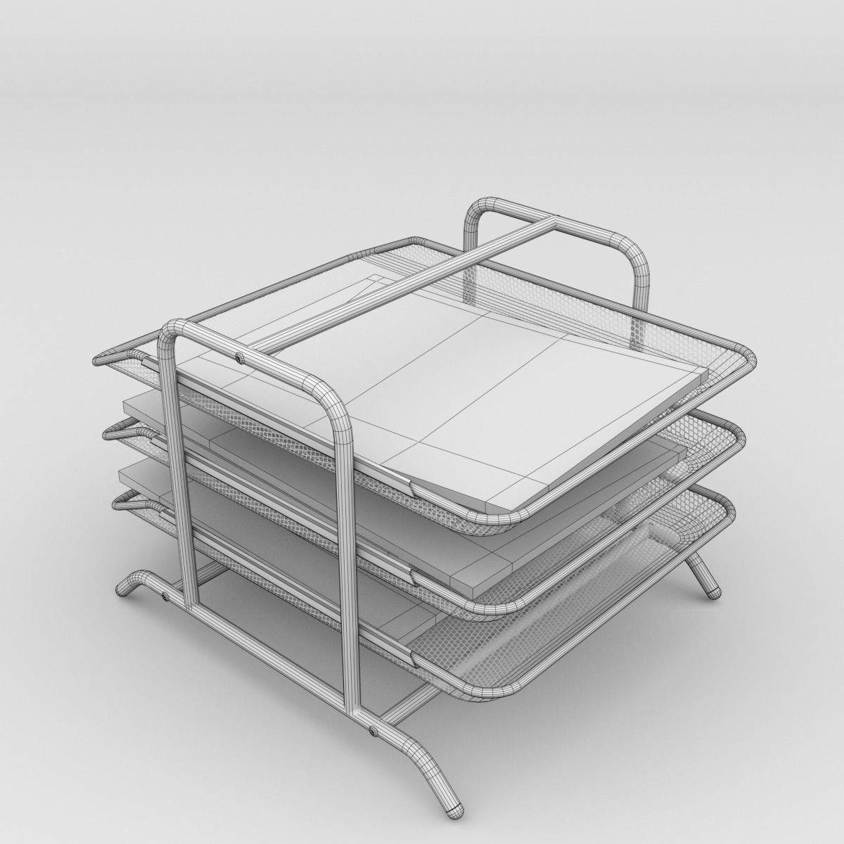 Dokument Letter tray Blender Cycles 3D model_5