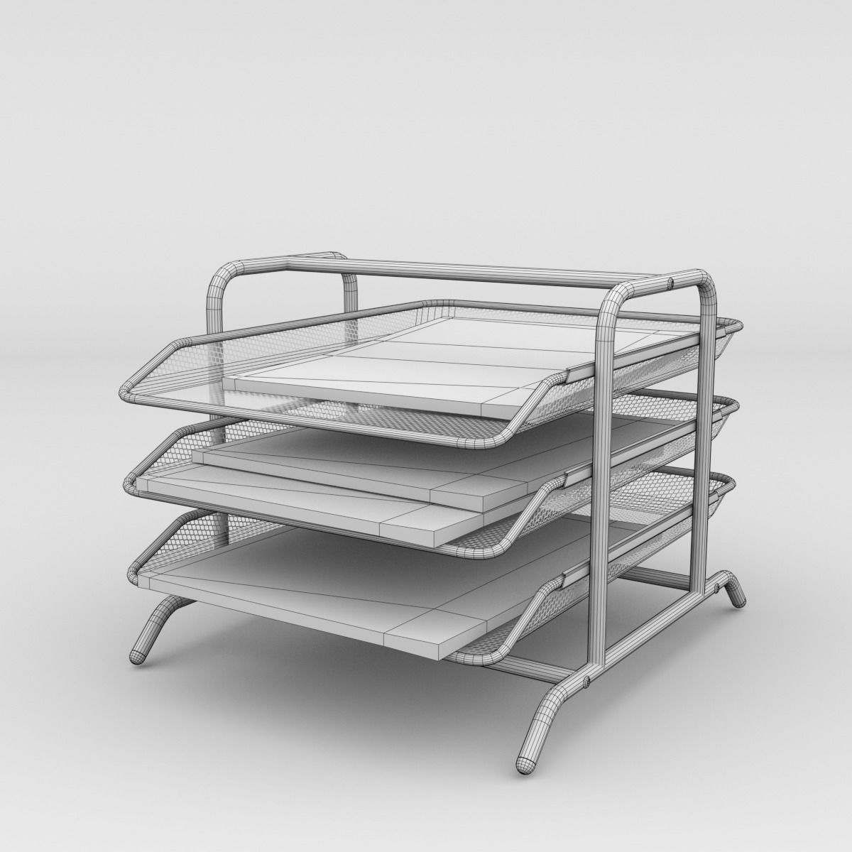 Dokument Letter tray Blender Cycles 3D model_3