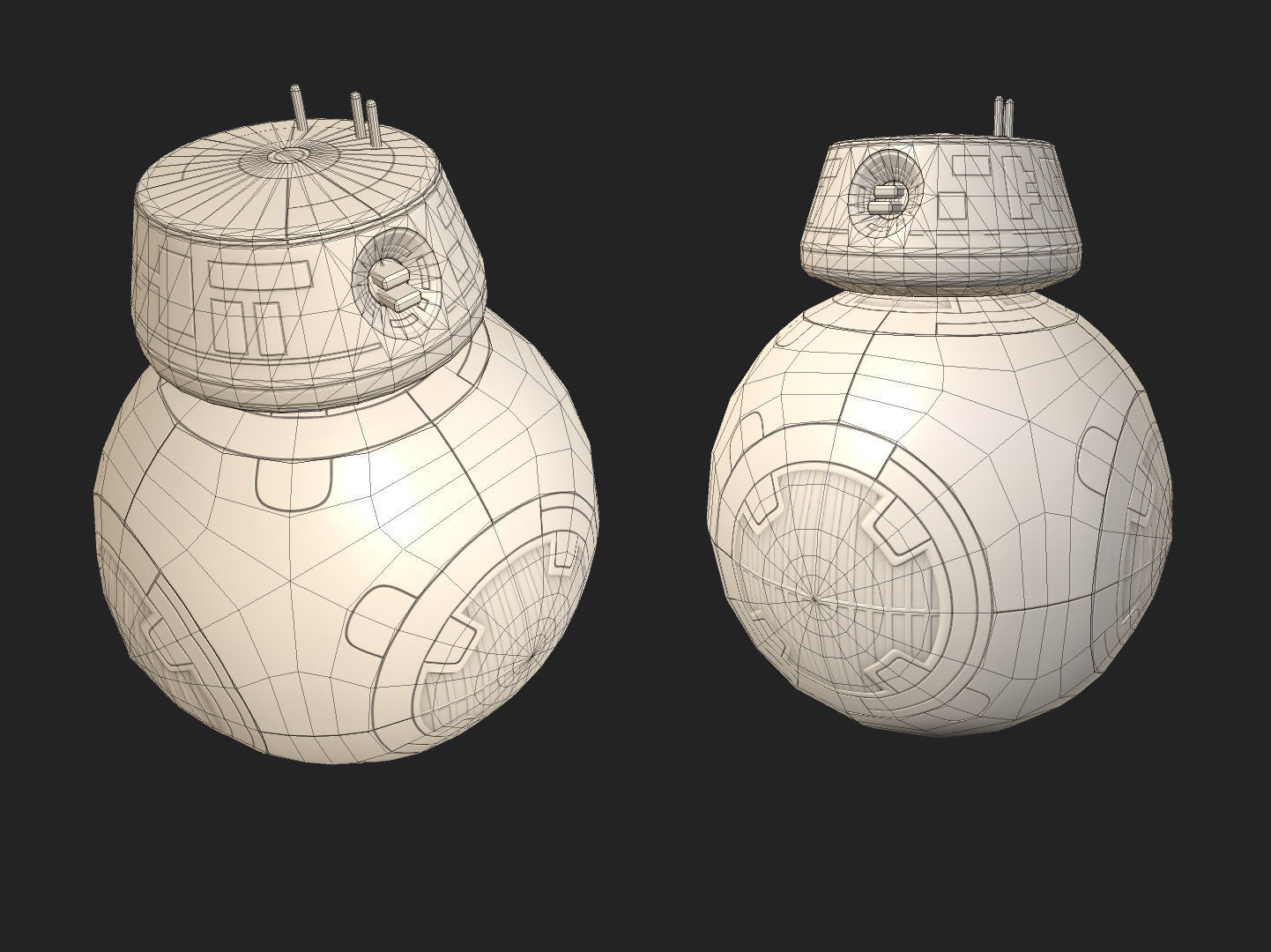 Droid BB-9E Low-poly 3D model_6