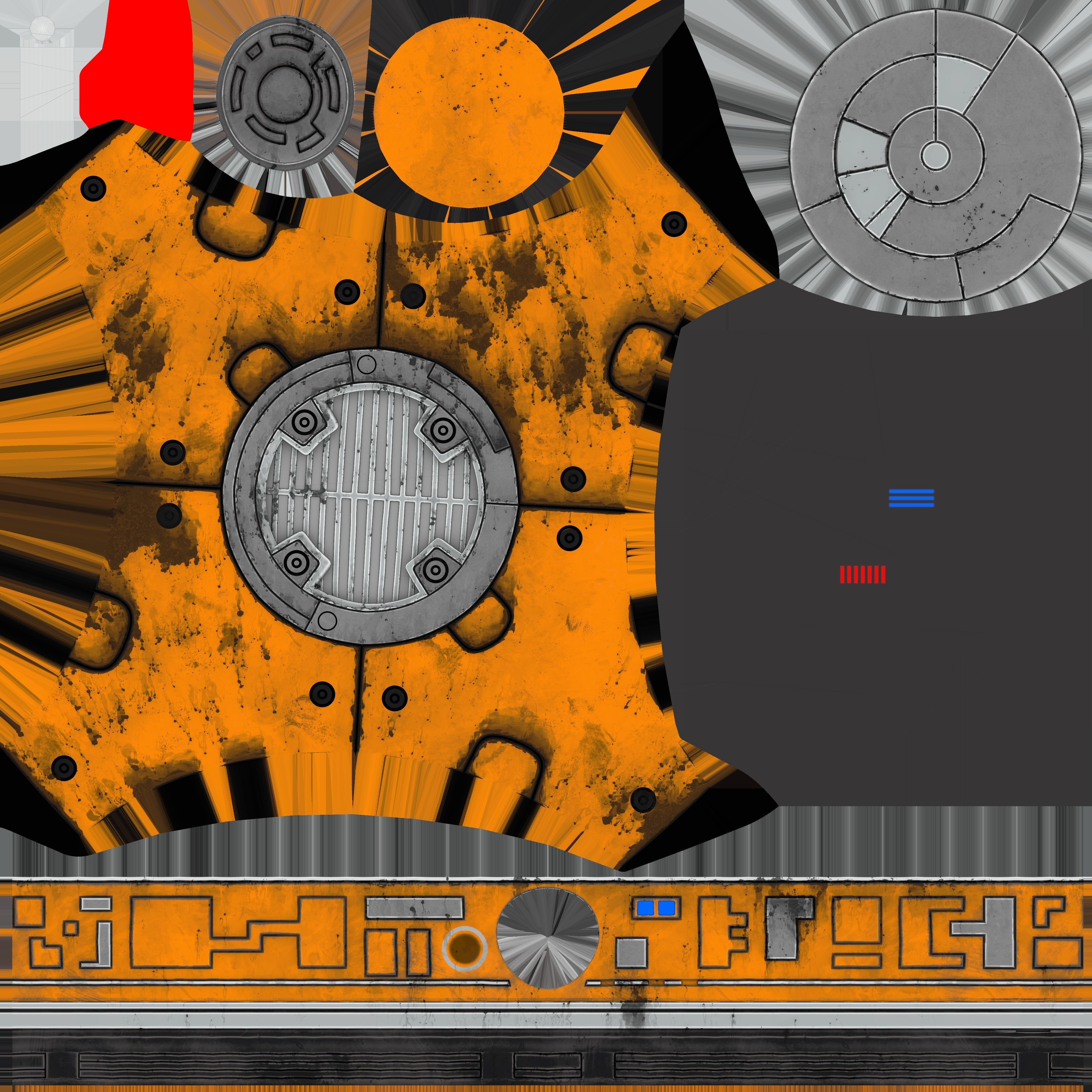 Droid BB-9E Low-poly 3D model_8