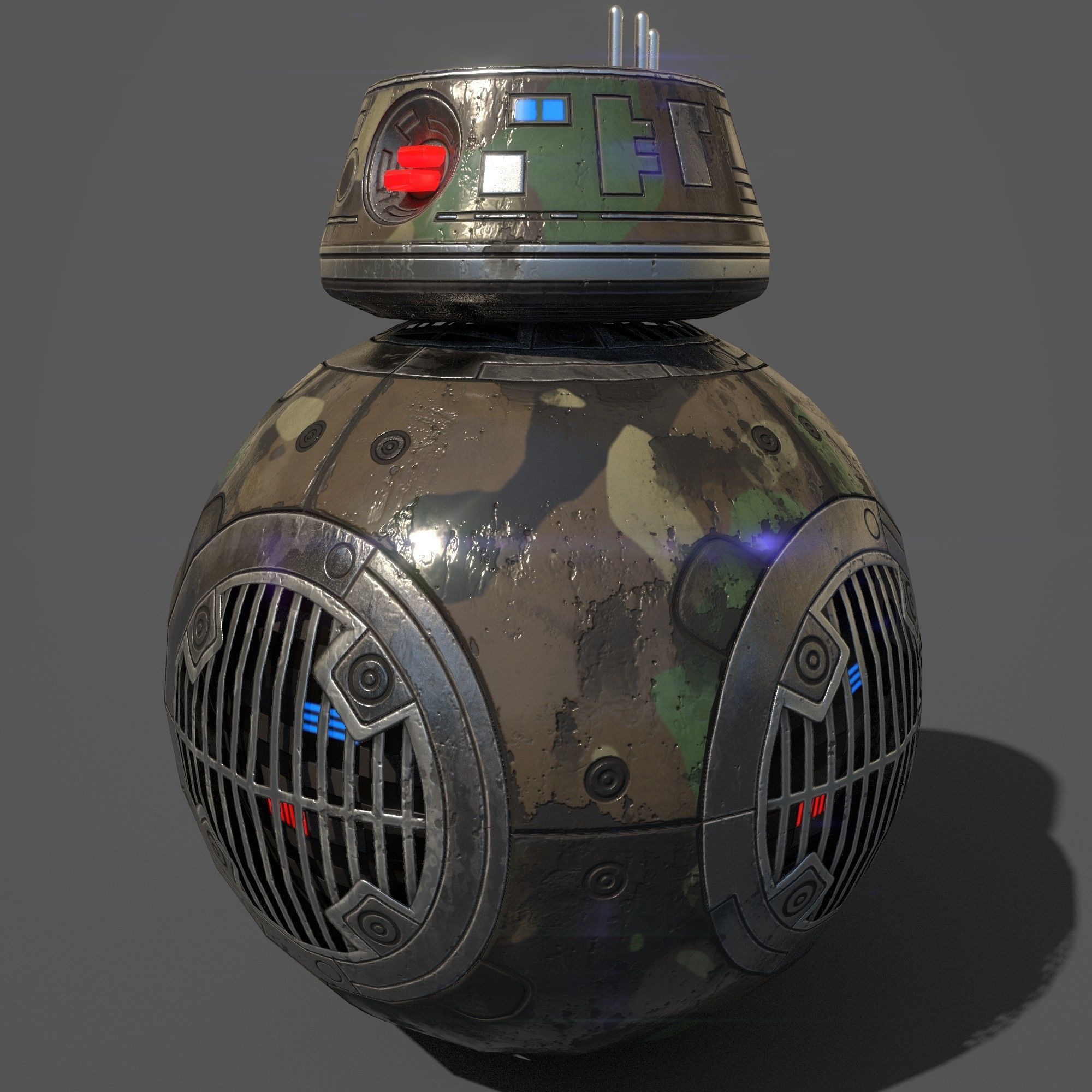 Droid BB-9E Low-poly 3D model_2