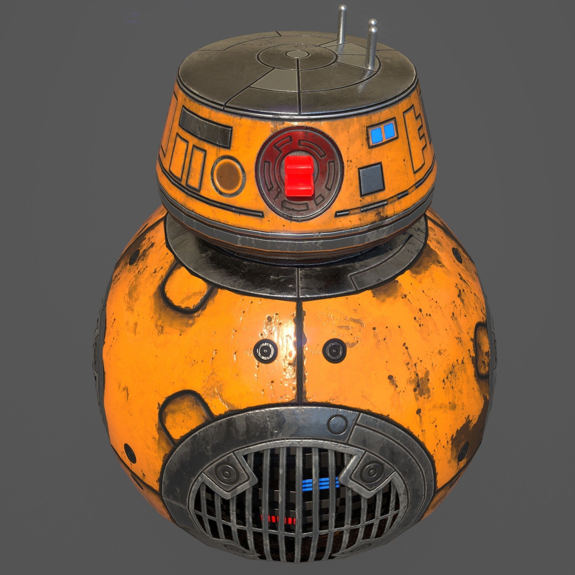 Droid BB-9E Low-poly 3D model_5