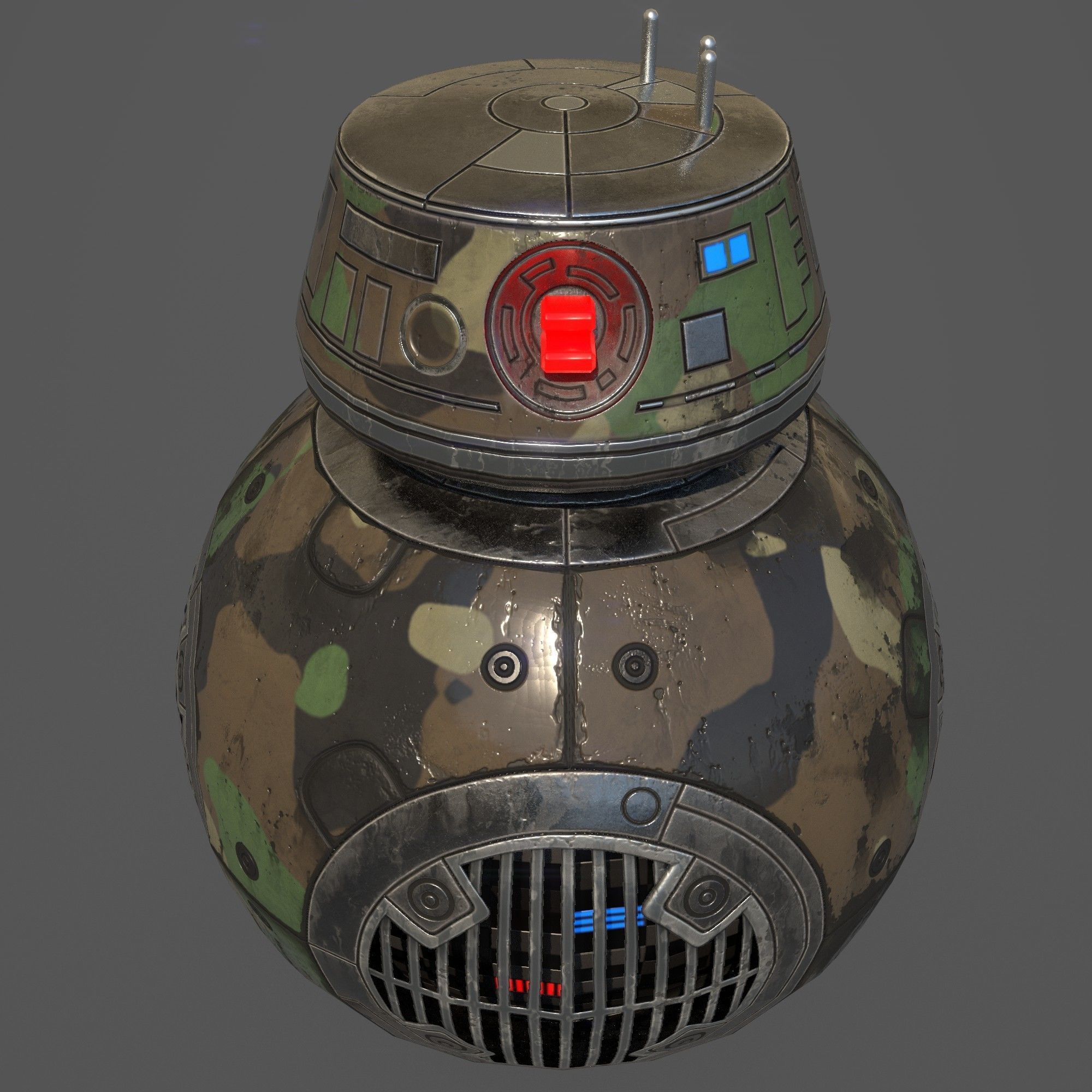 Droid BB-9E Low-poly 3D model_3