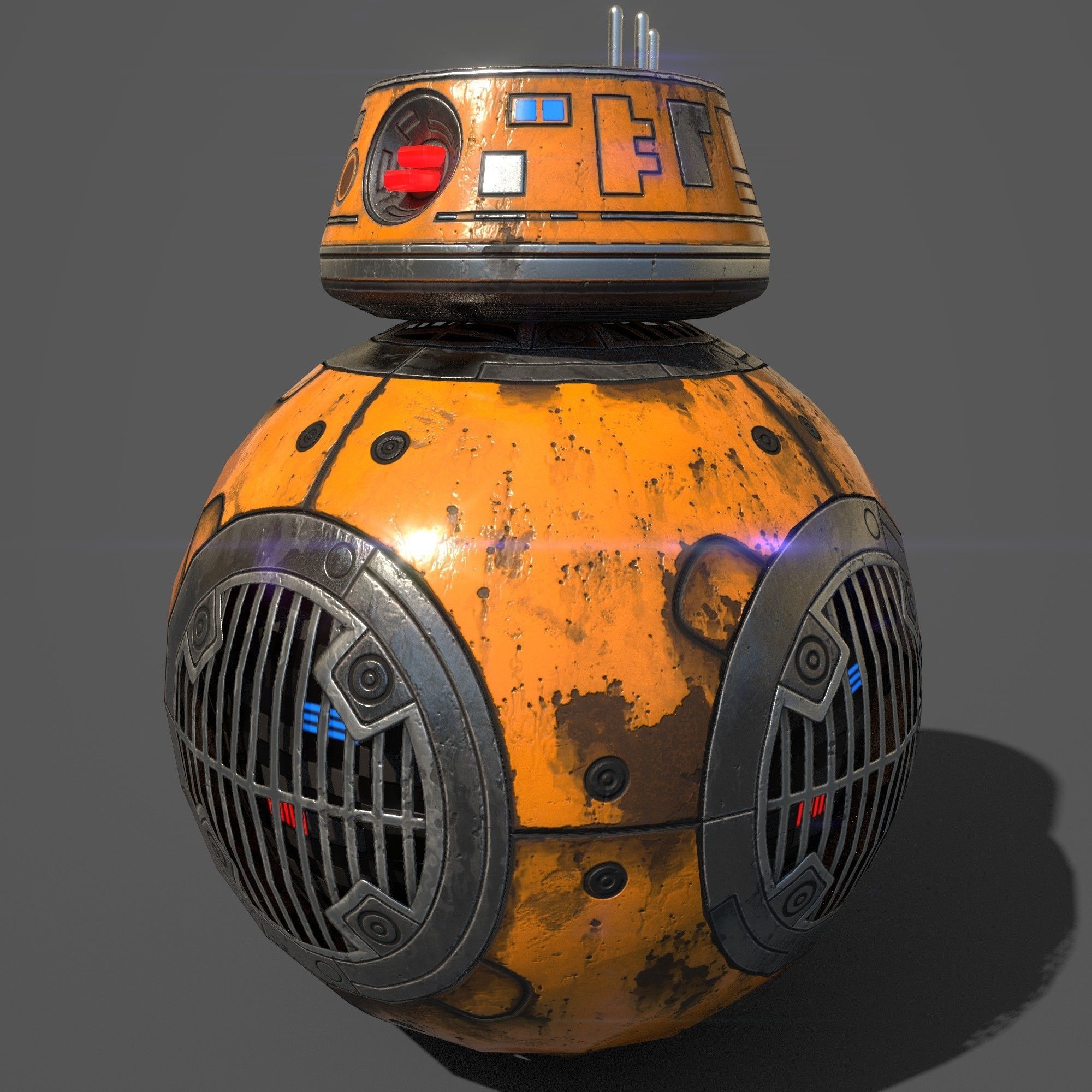 Droid BB-9E Low-poly 3D model_4