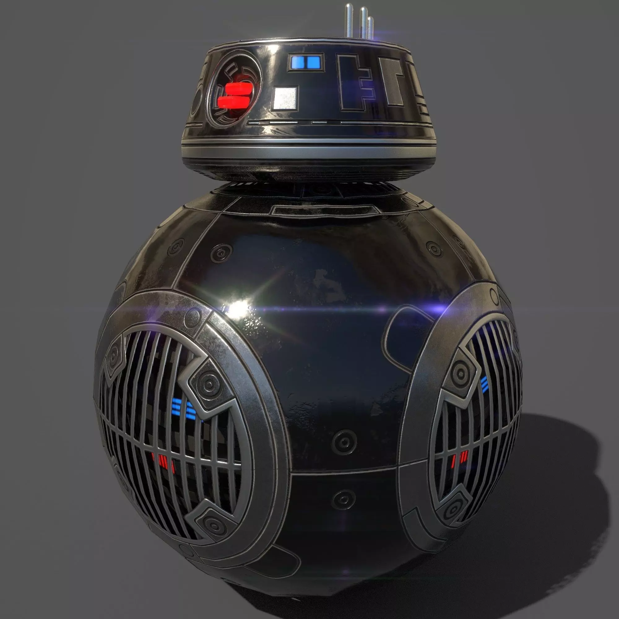 Droid BB-9E Low-poly 3D model_0
