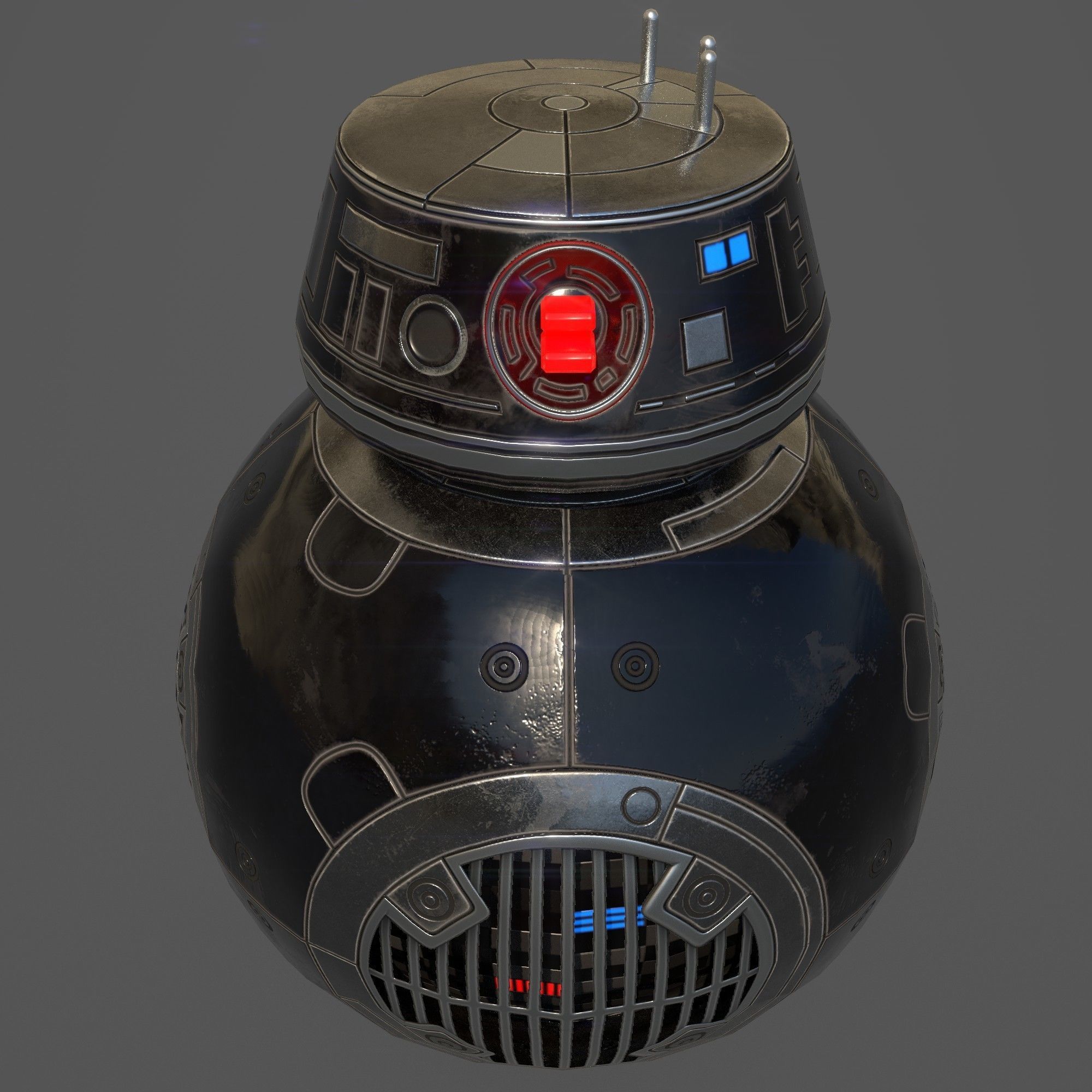 Droid BB-9E Low-poly 3D model_1