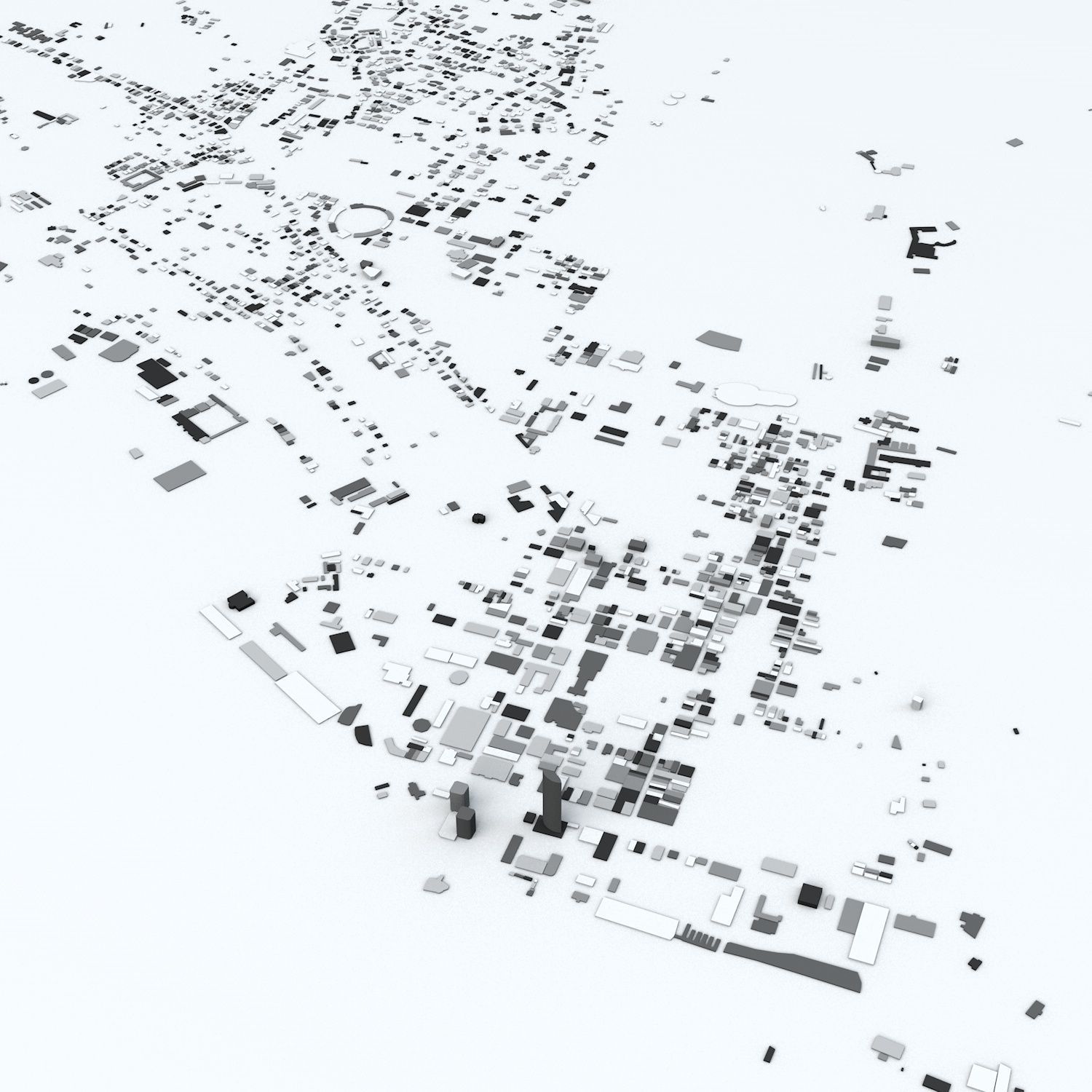 Trinidad and Tobago Streets and Buildings 3D model_1