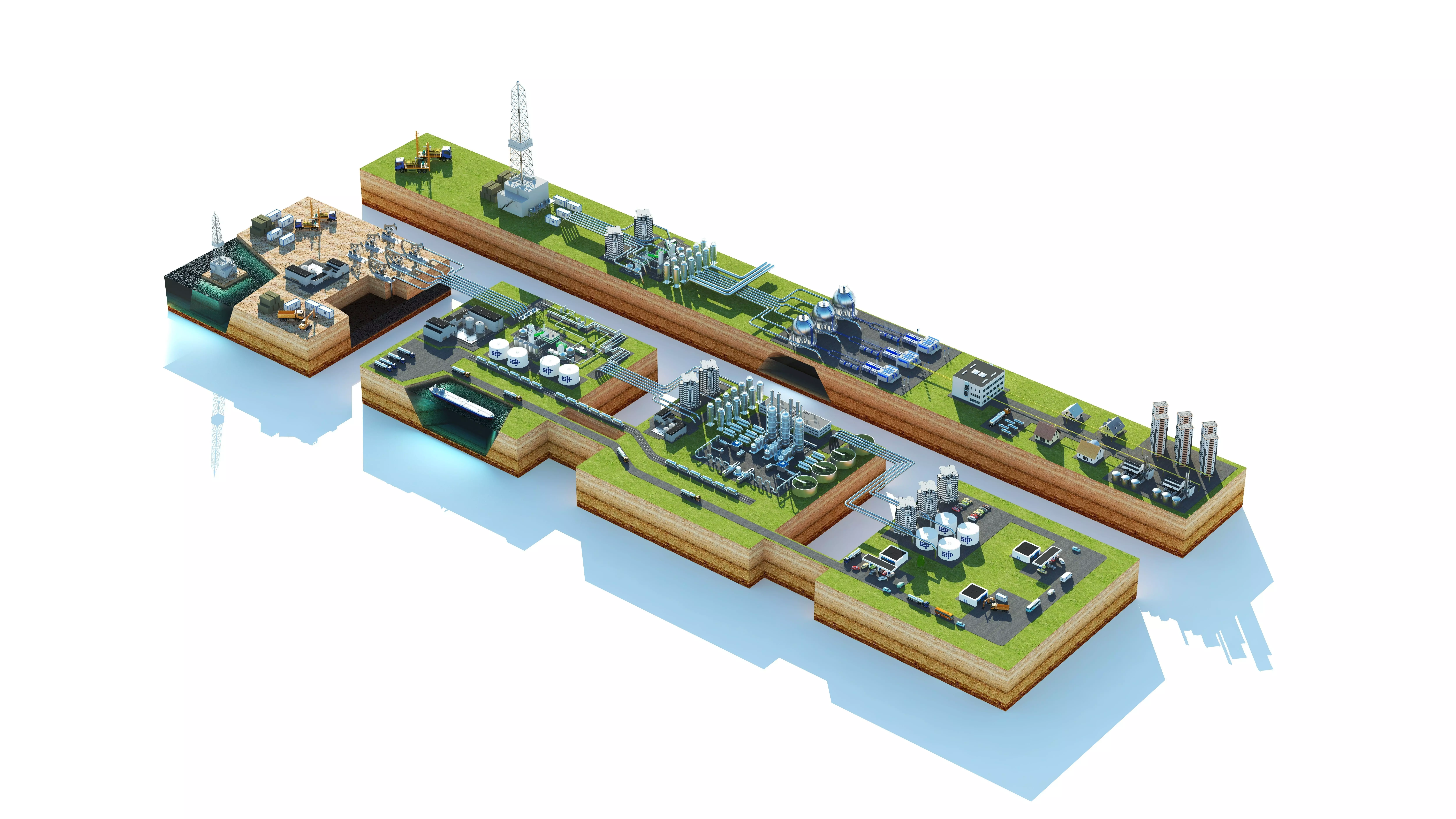 Production and sales of oil and gas 3D model_0