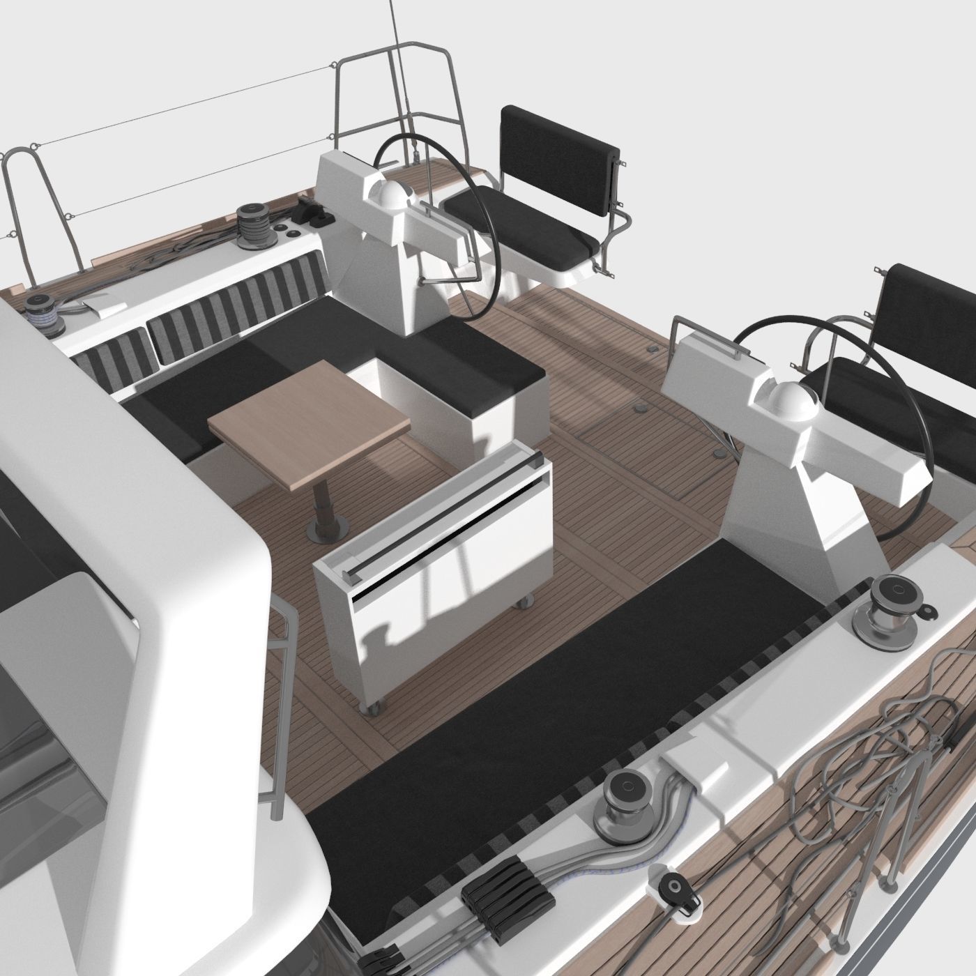 Sailboat Beneteau Sense 50 Yacht 3D model_7