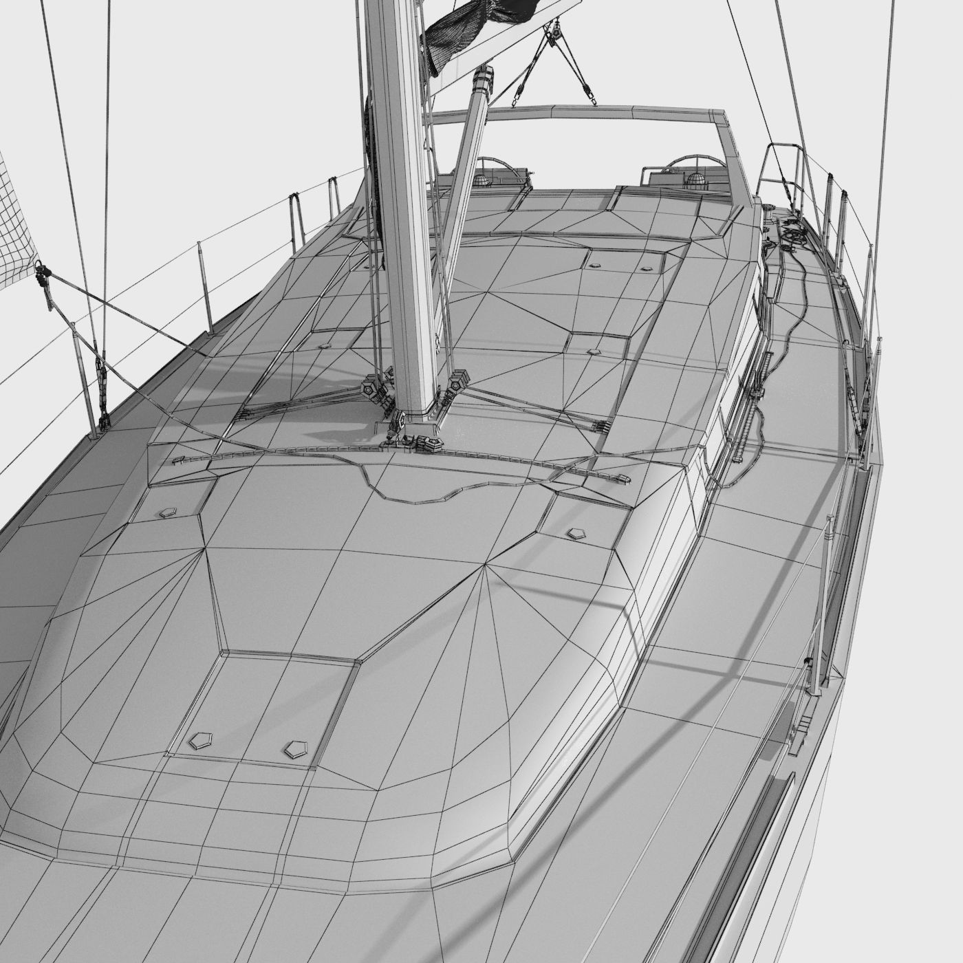 Sailboat Beneteau Sense 50 Yacht 3D model_13