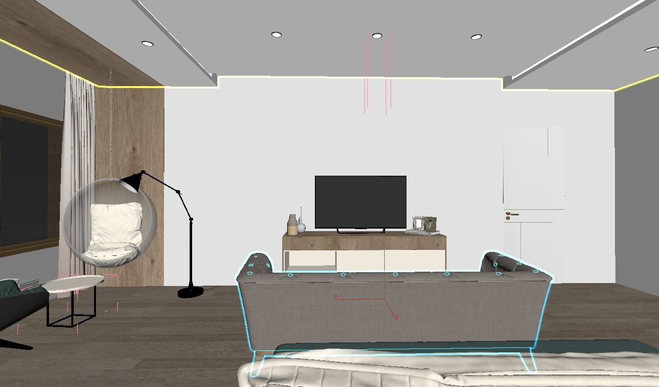 bedroom modern 3D model_2