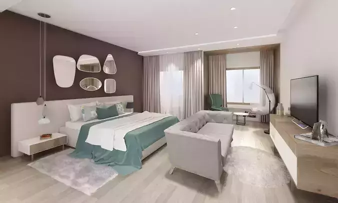 bedroom modern 3D model