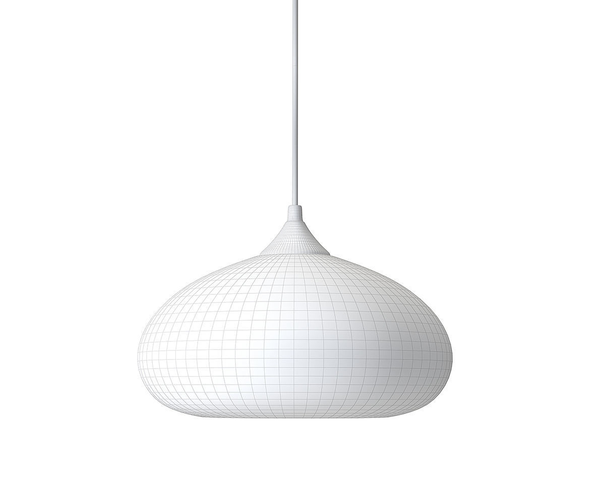 Cruz pendant lamp and Cassini glass 1 light clear pendant 3D model_5