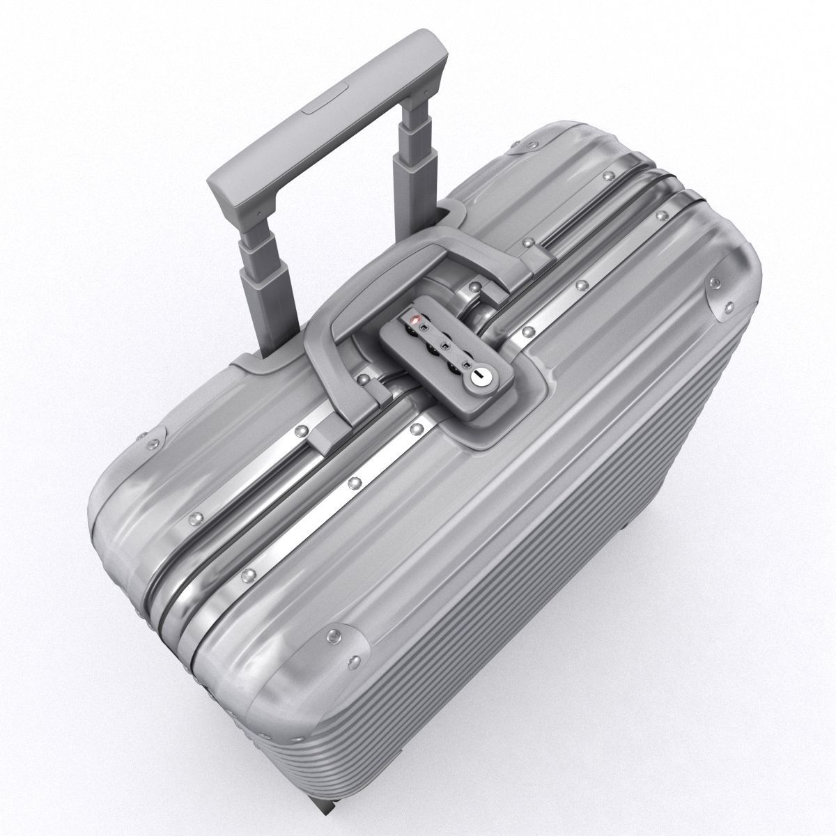 Aluminium business trolley 3D model_1