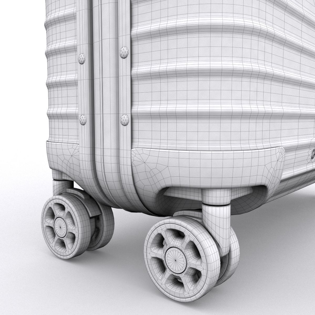 Aluminium business trolley 3D model_9
