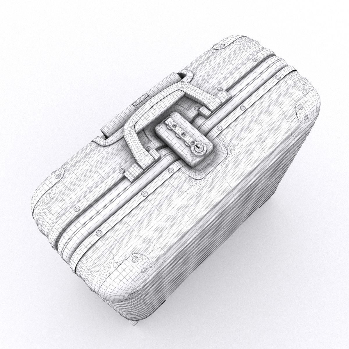 Aluminium business trolley 3D model_2