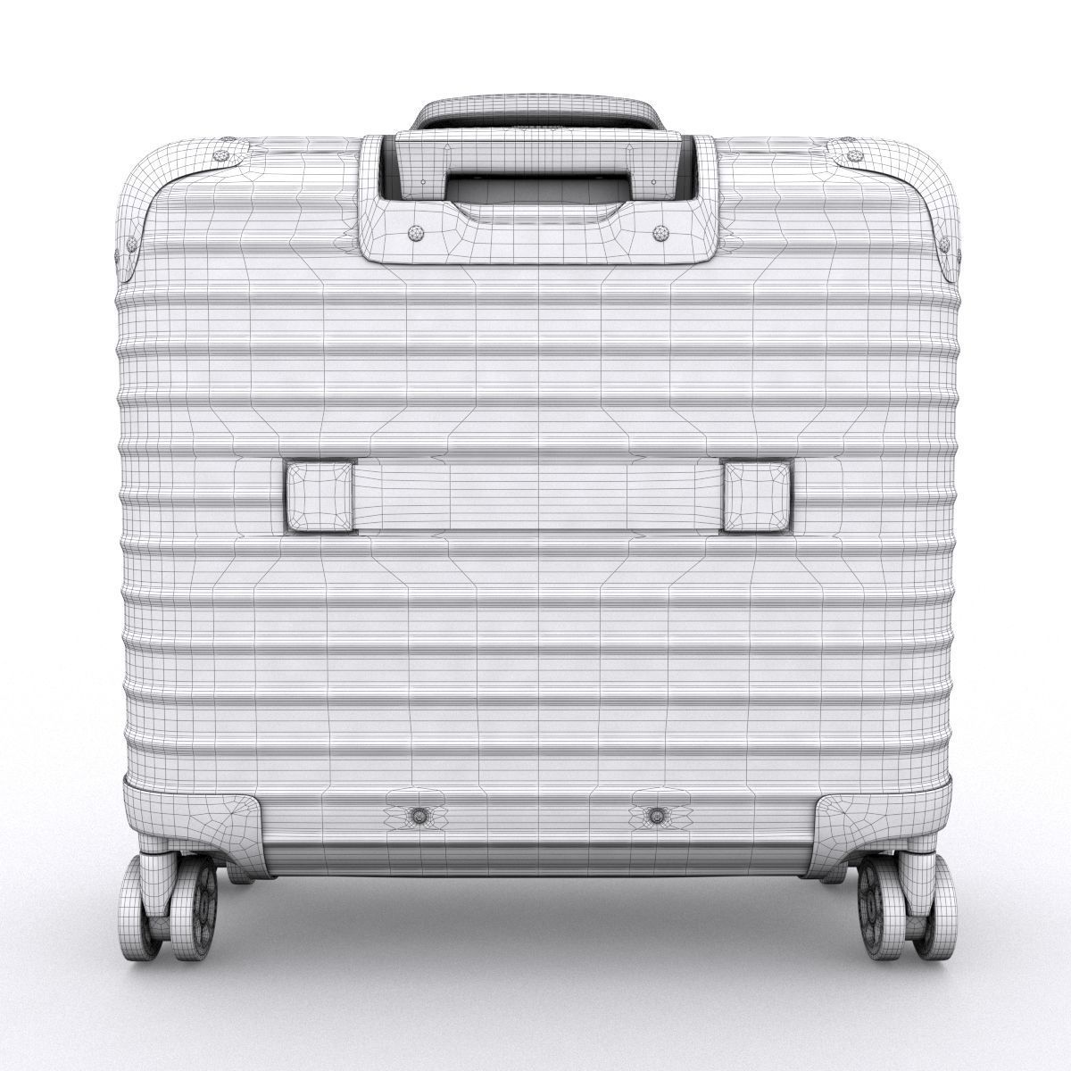 Aluminium business trolley 3D model_8
