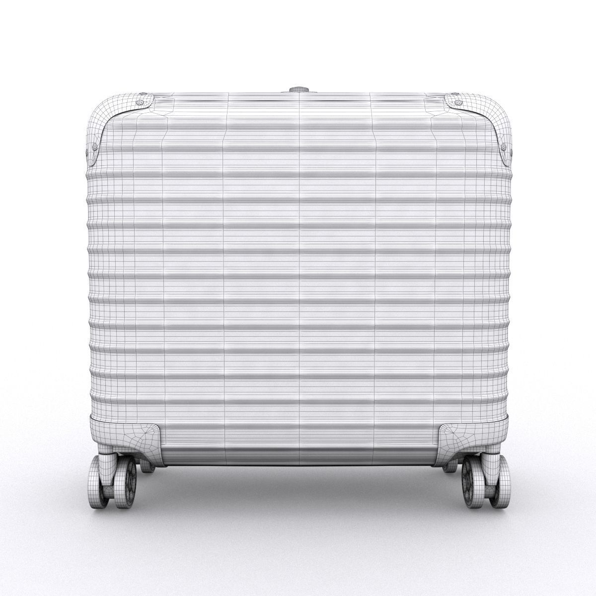 Aluminium business trolley 3D model_4