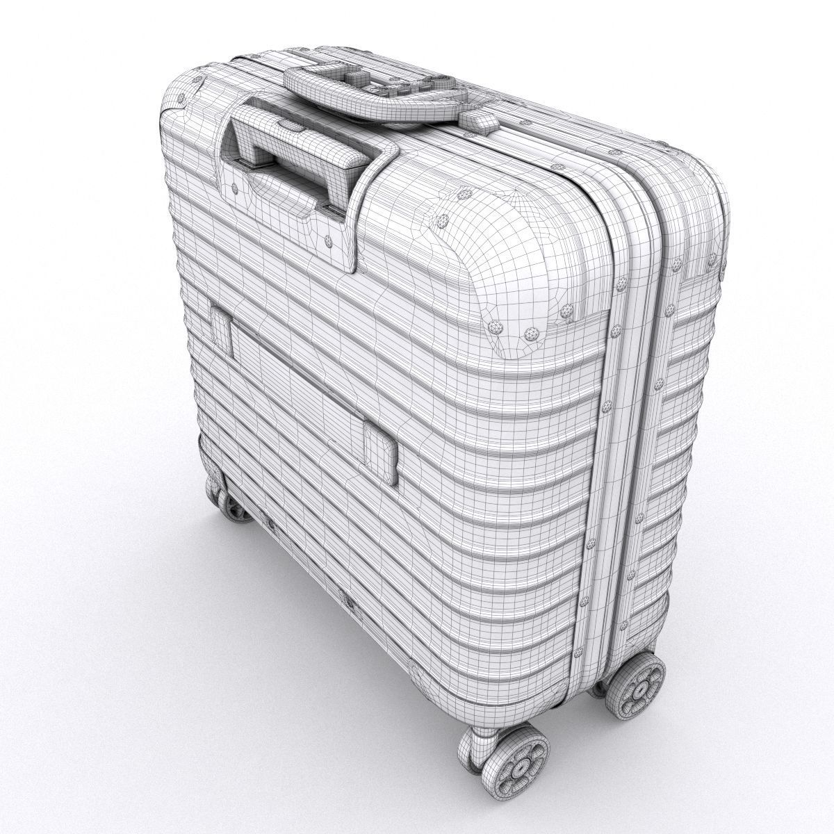 Aluminium business trolley 3D model_6