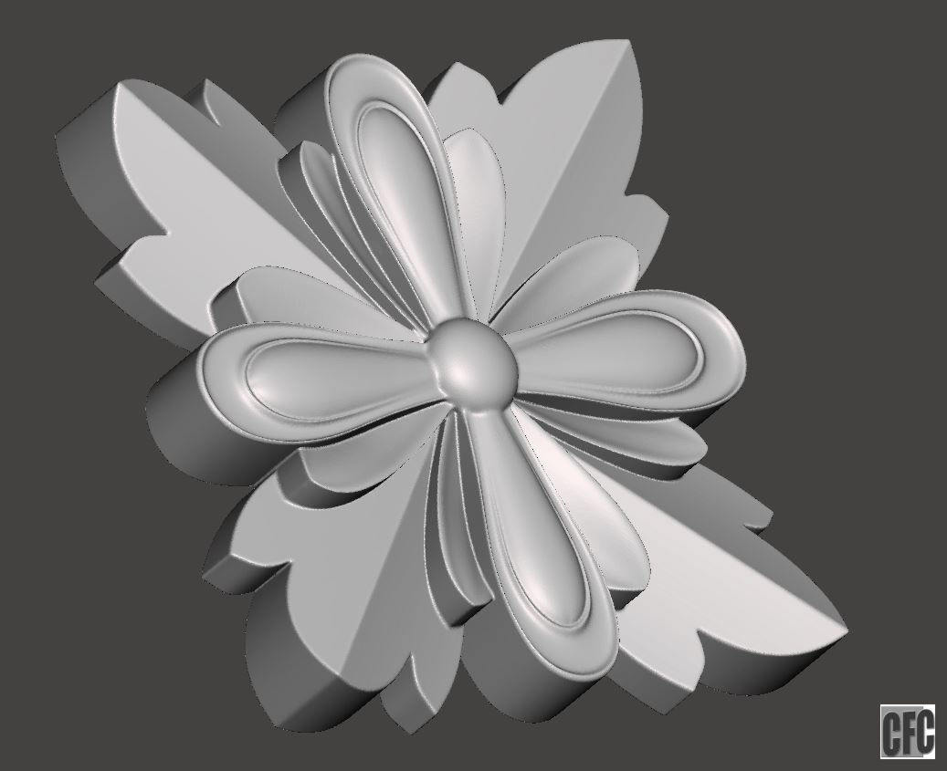 WoodCarving detail - 3d model for CNC - WCCFC0L 3D print model_4