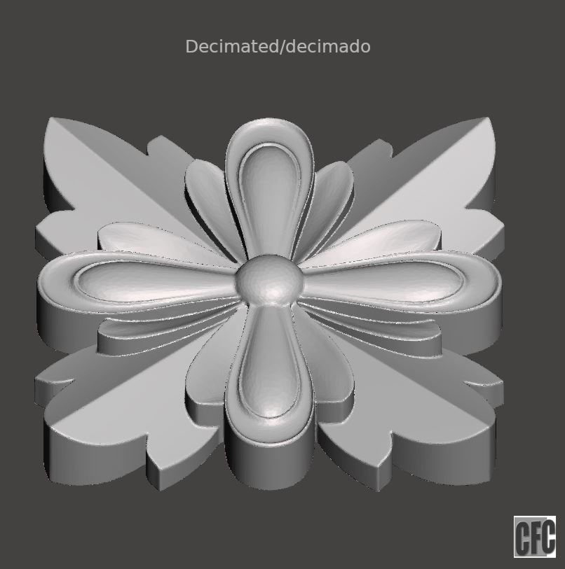 WoodCarving detail - 3d model for CNC - WCCFC0L 3D print model_14