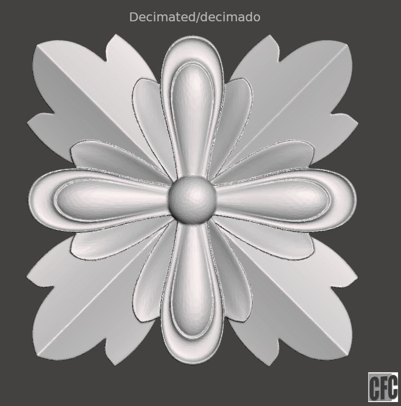 WoodCarving detail - 3d model for CNC - WCCFC0L 3D print model_16