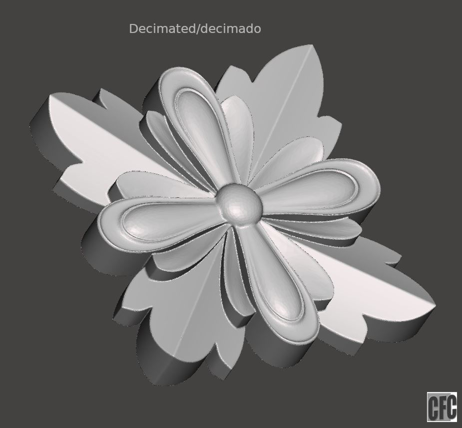 WoodCarving detail - 3d model for CNC - WCCFC0L 3D print model_15