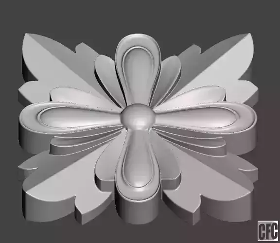 WoodCarving detail - 3d model for CNC - WCCFC0L