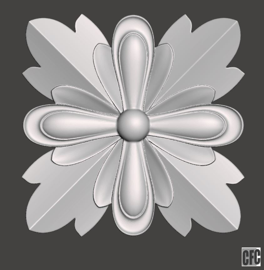 WoodCarving detail - 3d model for CNC - WCCFC0L 3D print model_1