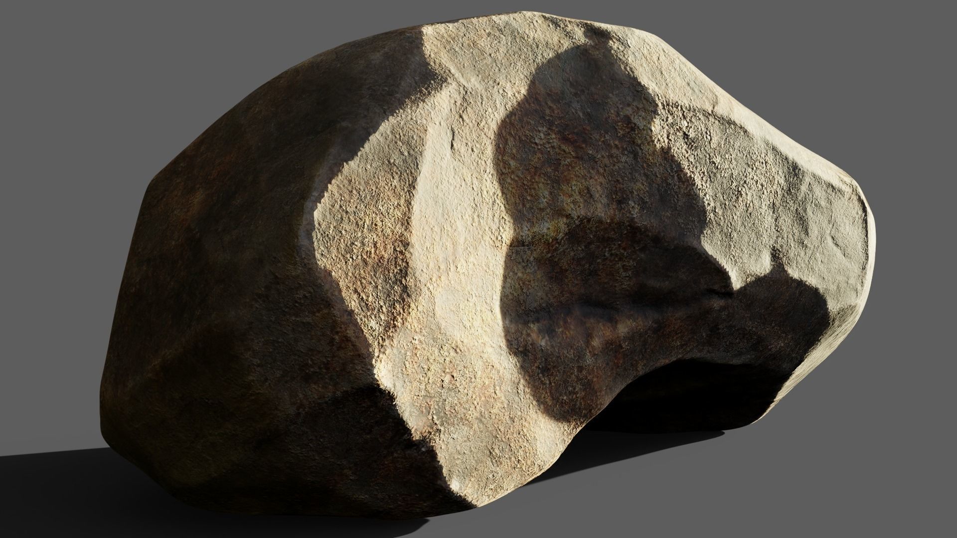 Realistic Rock Low-poly 3D model_1