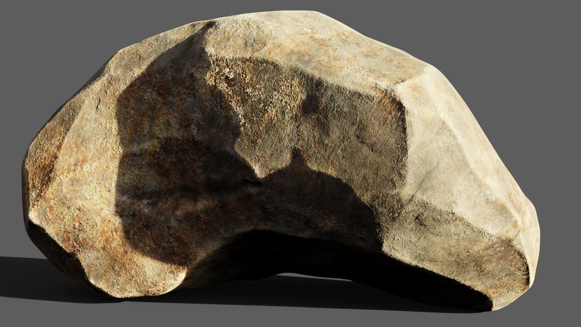 Realistic Rock Low-poly 3D model_6
